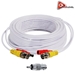 Acelevel Premium 60ft Video/Power BNC RCA Cable for Surveillance Cameras (White) - CAB-PM60SW