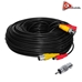 Acelevel Premium 60ft Video/Power BNC RCA Cable for Surveillance Cameras (Black) - CAB-PM60SB