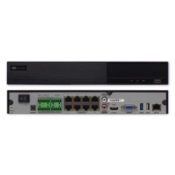 AceLevel 8 Channel NVR: 8xPoE, 4K & H.265 Network Video Recorder, 80Mbps/80Mbps, HDMI/VGA, 1 SATA acelevel, 8, channel, nvr, 8, poe, playback, sata