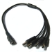 1 to 4 DC Power Splitter Cable, 2.1mm Plugs, 12VDC - PWR-PTA1