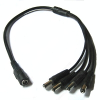 1 to 4 DC Power Splitter Cable, 2.1mm Plugs, 12VDC Female 2.1mm Jack, 4 Male 2.1mm, Plugs, CCTV Power, PTA1