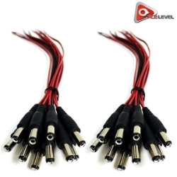 AceLevel CCTV Security Camera DC Male Power Plug Pigtail Cables - 20 Pack AceLevel, CCTV, Security, Camera, DC, Male, Power, Plug, Pigtail, Cables, 20, Pack