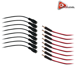 AceLevel CCTV Security Camera DC Male/Female Power Plug Pigtail Cables - 8 Pairs AceLevel, CCTV, Security, Camera, DC, Male, Female, Power, Plug, Pigtail, Cables, 8, eight, Pairs, pair, pack
