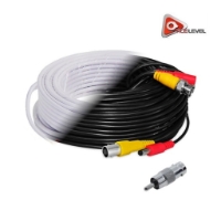 Acelevel Premium Video/Power BNC RCA Cable for Surveillance Cameras (60/100 ft) (Black/White) 